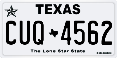 TX license plate CUQ4562