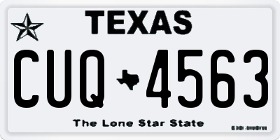 TX license plate CUQ4563