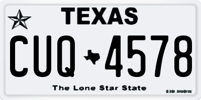 TX license plate CUQ4578