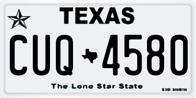 TX license plate CUQ4580