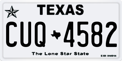 TX license plate CUQ4582