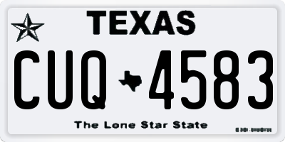 TX license plate CUQ4583