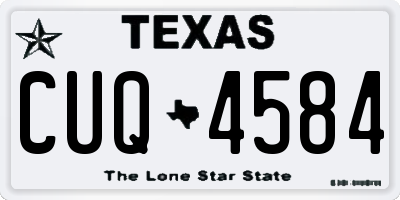 TX license plate CUQ4584