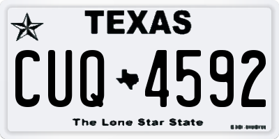TX license plate CUQ4592