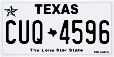 TX license plate CUQ4596