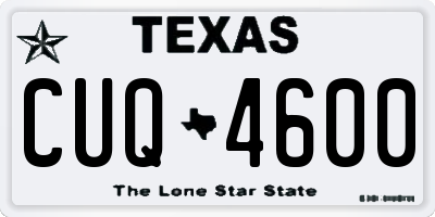 TX license plate CUQ4600