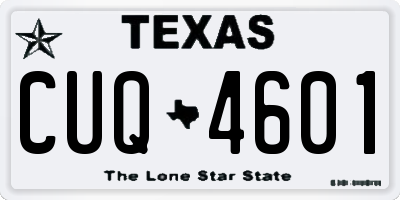 TX license plate CUQ4601