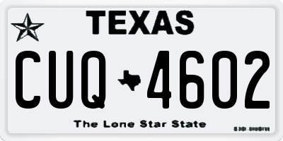 TX license plate CUQ4602