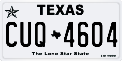 TX license plate CUQ4604