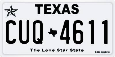 TX license plate CUQ4611