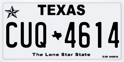 TX license plate CUQ4614
