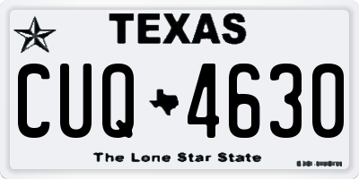TX license plate CUQ4630