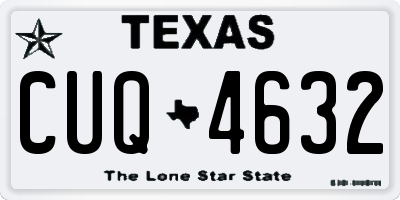 TX license plate CUQ4632