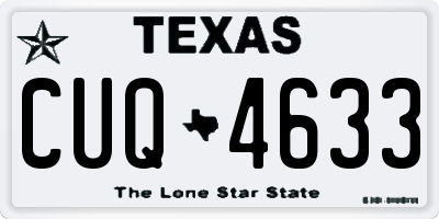 TX license plate CUQ4633