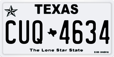 TX license plate CUQ4634