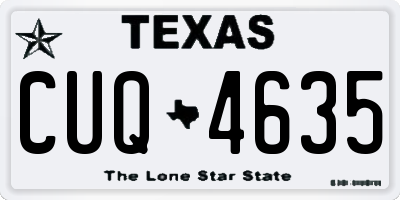 TX license plate CUQ4635