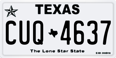 TX license plate CUQ4637