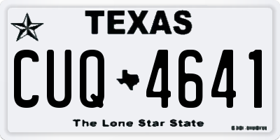 TX license plate CUQ4641