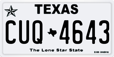 TX license plate CUQ4643