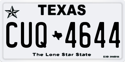 TX license plate CUQ4644
