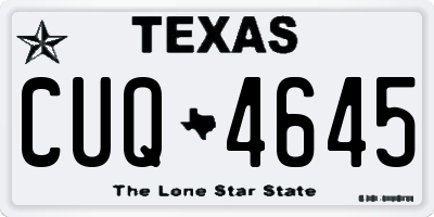TX license plate CUQ4645