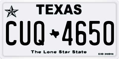 TX license plate CUQ4650