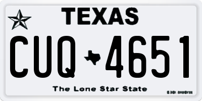 TX license plate CUQ4651