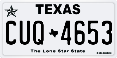 TX license plate CUQ4653