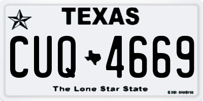 TX license plate CUQ4669