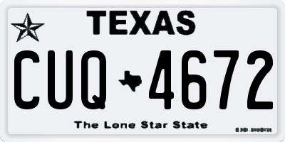 TX license plate CUQ4672