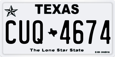 TX license plate CUQ4674