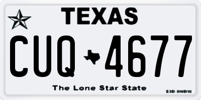 TX license plate CUQ4677
