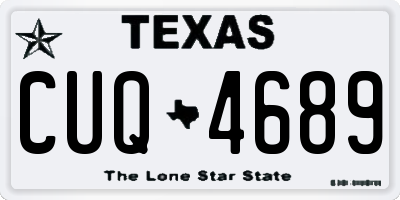 TX license plate CUQ4689