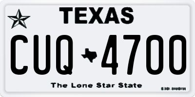 TX license plate CUQ4700