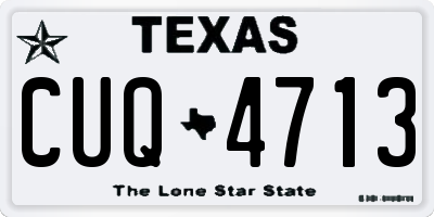 TX license plate CUQ4713