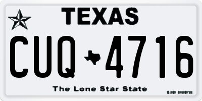 TX license plate CUQ4716