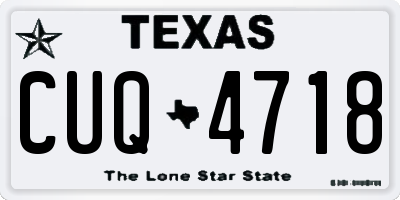 TX license plate CUQ4718