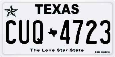 TX license plate CUQ4723