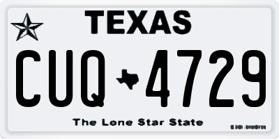 TX license plate CUQ4729