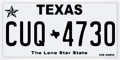 TX license plate CUQ4730