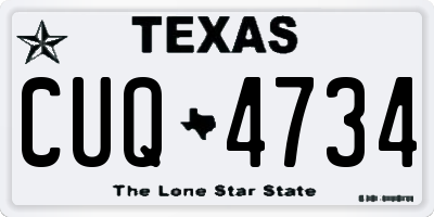 TX license plate CUQ4734