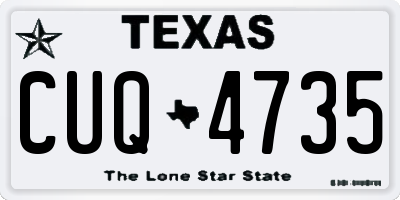 TX license plate CUQ4735