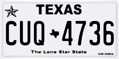 TX license plate CUQ4736