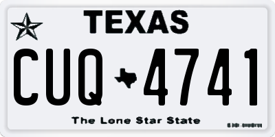 TX license plate CUQ4741