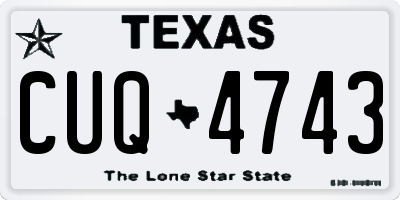 TX license plate CUQ4743