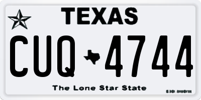 TX license plate CUQ4744