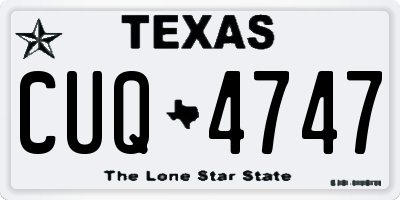 TX license plate CUQ4747