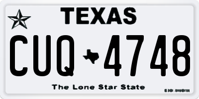 TX license plate CUQ4748