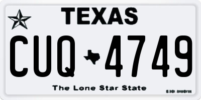TX license plate CUQ4749