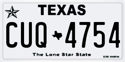 TX license plate CUQ4754
